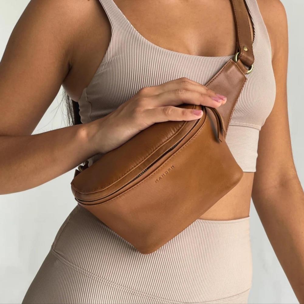 Mandrn- Remy Leather Bag- Tan